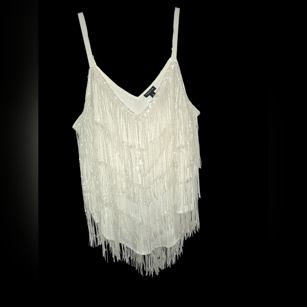 Torrid White Fringe Camisole